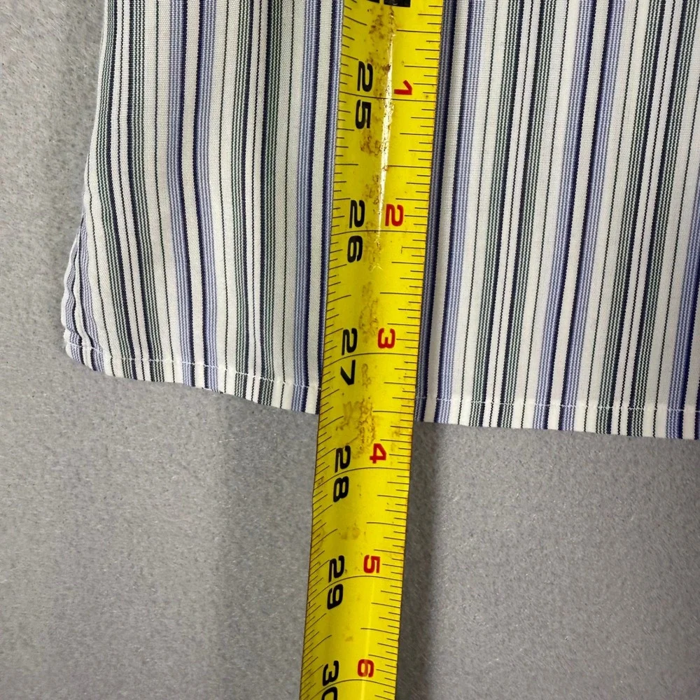 Banana Republic Slim Fit Albini Italian Fabric Striped Shirt Mens M 15-15.5 7.99